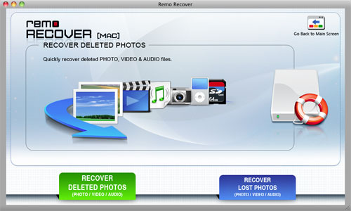 How to Recover Deleted Videos on MacBook - Select Recovery Option